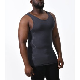 Comfneat Men's 4-Pack Cool Feeling A-Shirts Viscose Undershirts Sports Singlets (Dark Grey 4-Pack, S)