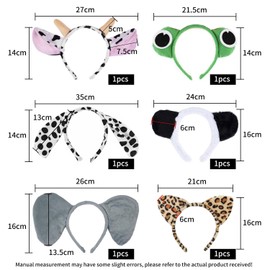 6 Pieces Animal Headbands, Party Headwear, Animal Costume Accessories, Kids Headbands, Cute Headbands, Performance and Photo Props, Drag Party Outfits