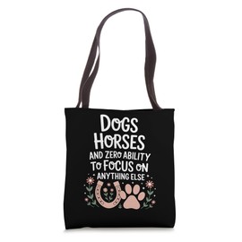Horseback Riding Dog And Horse Lover Equestrian for Girls Tote Bag
