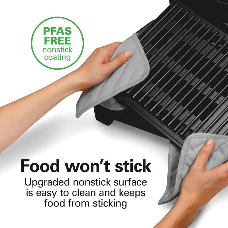 Hamilton Beach Electric Indoor Searing Grill with Adjustable Temperature Control