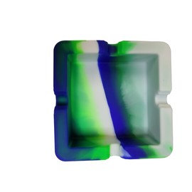 Eclipse Large Silicone Sqaure Multi-Color AshTray, 2pcs (Blue Green White)