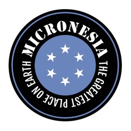 The Greatest Place on Earth Micronesia Wall Art Decal Inspirational World State Map Flag Notebook Wall Decals Vinyl Mural Decals Quotes for Floor Window Family Cafe Hotel Wall Decoration 18in