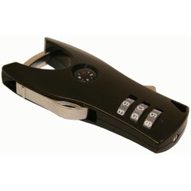 FJM Security SX-689 3-Dial Backpack Combination Lock With Compass And Bottle Opener