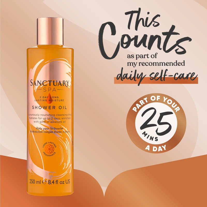 Sanctuary Spa Shower Oil with Natural Oils, Vegan and Cruelty