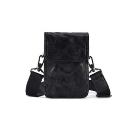 Whatna 6694 Men's Mini Shoulder Bag, Antique Tanned Cow Leather Mini Shoulder Bag, 3-Way Crossbody Bag, Belt, Pouch, Mini Chest Bag, Waist Bag, Shoulder Belt Included, Crossbody Bag, Crossbody Bag,