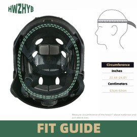 HWZHYB Airsoft Paintball Fast PJ Type Tactical Helmet,with Replacement Foam Padding, Outdoor Sports Protective Equipment (Black)