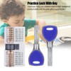 7 Pcs Transparent Padlock Set Pick Cutaway Practice Lock With