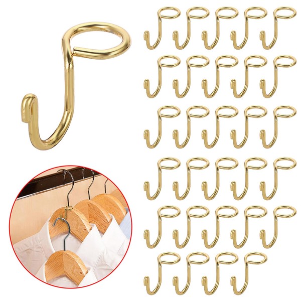 Sumnacon Hanger Connecting Hooks, Stainless Steel Joint Hooks, Wardrobe Storage,