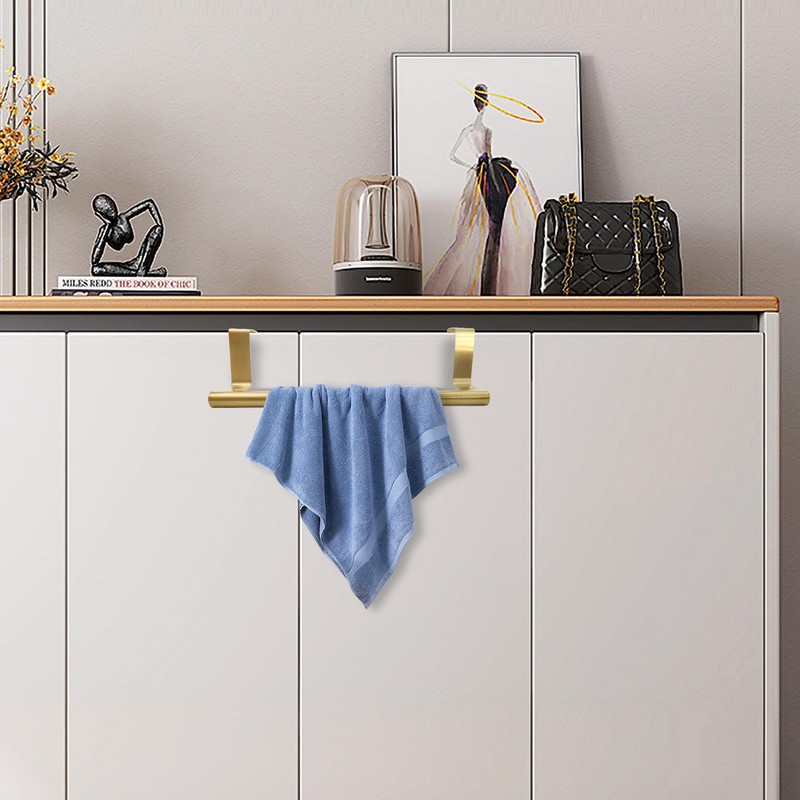 Lilaly 2 PCS Gold 9.25" Kitchen Towel Holder, Over Cabinet
