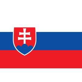 Premium Flag - 90 x 150 cm / 150 cm / 90 cm - Made of Polyester with Golden Eyelets - Durable and Weatherproof (Slovakia)