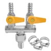 BesNPT Nickel Plated Brass 3 Way Shut Off Gas Valve