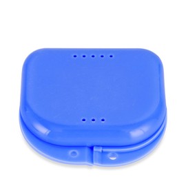 Slim Braces Box, Annhua Denture Box with Breathable Holes, Partial Retainer Case (Blue)