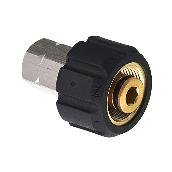 Tool Daily Pressure Washer Adapter, M22 Female to 3/8 Inch Female NPT Fitting, 5000 PSI