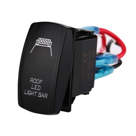 Jiaying Backlit Waterproof Rocker Switch with Light for Vehicle Boat Marine On/Off, 12v 20 Amp Interior, 20A 12V LED Light, Blue