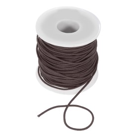 QUARKZMAN 1.5 mm Elastic Cord Elastic Thread Bead Cord for Jewellery Making Necklace Bracelet Beads 54 Yards Brown