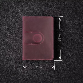 Vintage Leather Passport Wallet, Crazy Horse ID Card Holder – Luxury Multi-functional Travel Document Case for Cards & Cash