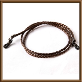 Eyeglass Holder-Classic Leather Brown-Sunglass Strap or Glasses Strap-DESUAVE