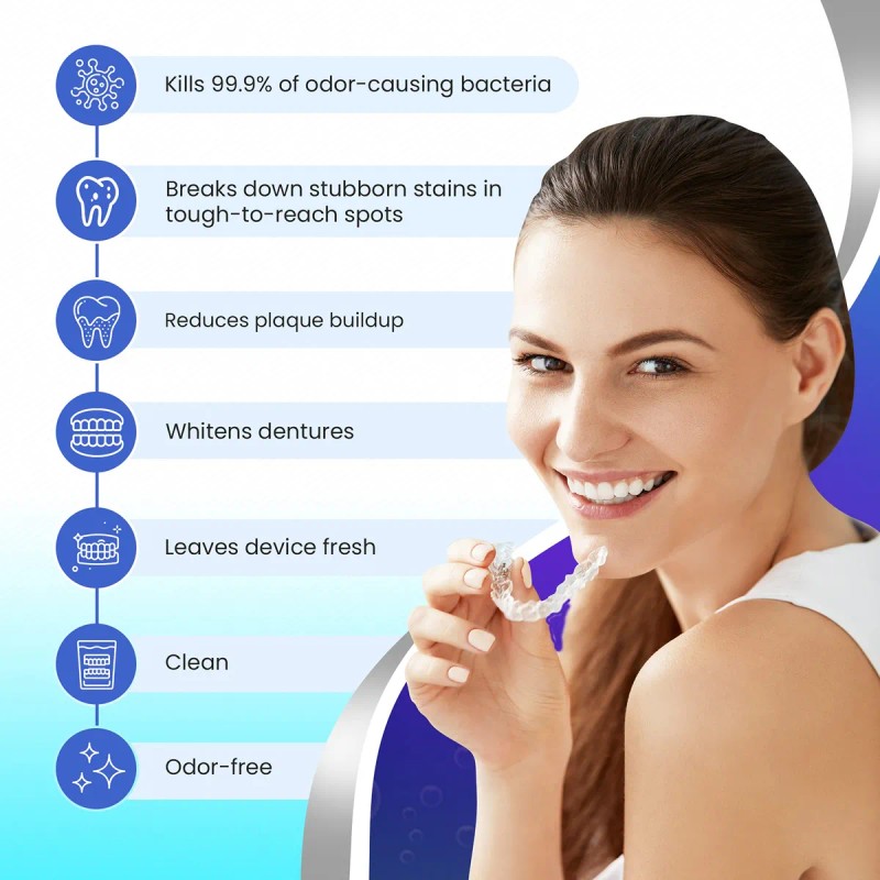 Limpiador Efervescente Para Dentaduras 180 Tabletas