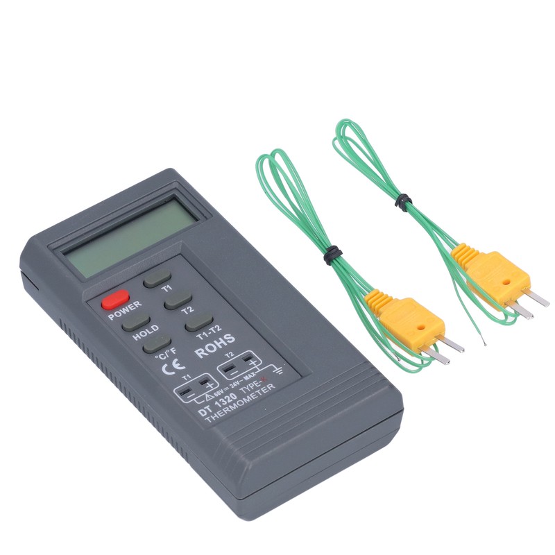 DT1320 Digital Thermometer 200℃~1370℃ Measuring Range LCD Display Temperature Meter