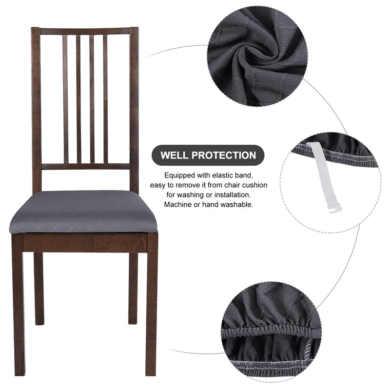 SearchI Seat Covers for Dining Chairs, 4 Pack Stretchable Removable
