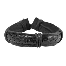 JJDreams 6-10 Pcs Leather Bracelets Set for Women Men Braided Wooden Beads Wrap Cuff Cord Adjustable