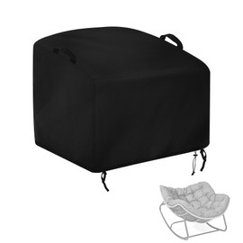 Outdoor Patio Egg Chair Cover, Waterproof Indoor Papasan and Rattan Wicker Lounge Chair Cover for Outdoor Papasan Rocking Egg Chair,46"Lx38"Wx19"H