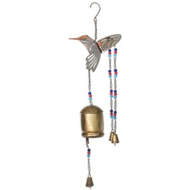 Sunset Vista Designs Windchimes - Handcrafted Glass Bead & Sangeet Bells Hummingbird Wind Bell Chime, 24" Long, Large