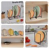 CEYAZYE 4 Pack Plate Holder Organizer for Cabinet Space Saver,
