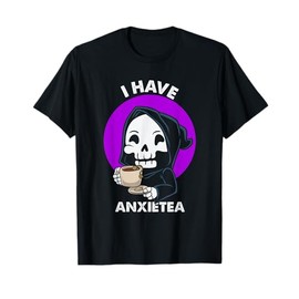 I Have Anxietea Pastel Goth Grim Reaper Anxiety Tea Lover T-Shirt