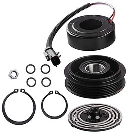 AC Compressor Clutch Assy for Dodge Dakota Durango Ram 1500 2500 3500 Truck Pickup 1994-2002 SD7H15 Air Conditioning Repair Kit Plate 6-Groove Pulley Bearing Coil