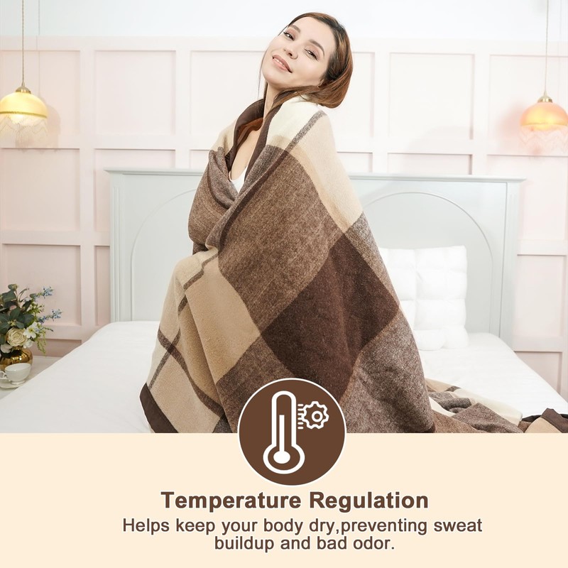 YOUR MOON 100% Pure Wool Blanket King Size, Australian Organic