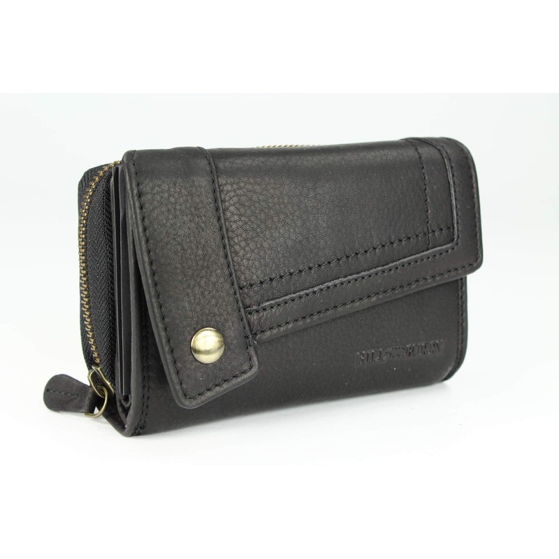 High-quality vintage leather women's purse, thick and compact wallet made