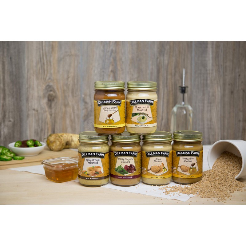 Dillman Farm All Natural Gourmet Mustard Variety Pack (6 pack)