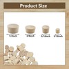 160 Pieces 4 Sizes Wood Plugs Flat Head Wooden Hole