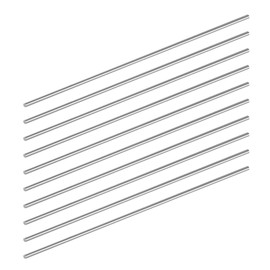 USAMILY 10pcs 2mm x 300mm Stainless Steel Solid Round Rods for Model, Lathe Bar Stock and DIY Craft