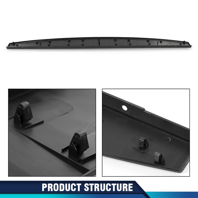 PIT66 1PC Tailgate Spoiler Cap Molding, Compatible with Dodge Ram