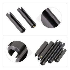 CONPHERON Slotted spring pins, hollow tension pins made of carbon steel, black, M8 x 40 mm, 10 pieces
