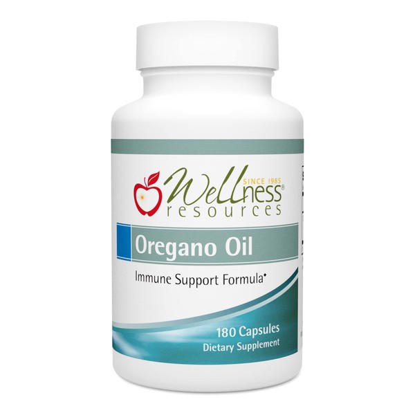Oregano Oil Capsules - High Potency Wild Oregano Oil 55-65% Carvacrol, 100mg per Capsule (180 Capsules)