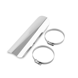 Motorcycle Heat Shield Universal Exhaust Pipe Motorcycle Grille Heat Shield Exhaust Trim for Motorcycles (Silver)
