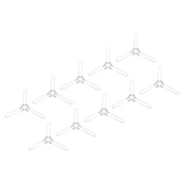 PATIKIL 2.8" Lampshade Spring Clip, 10 Pack Metal Fixing Spring Clip 3 Forks Light Shade Adapter for Pendant Lamps Lanterns, Silver Tone