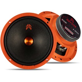 GRTSKY MX65P1 Loudspeaker 6.5 Inch Midrange 200 Watts 4 Ohms Orange Dust Cap, Premium Quality Audio Door Speakers for Car or Truck Stereo Sound System, Orange (2 Speakers)