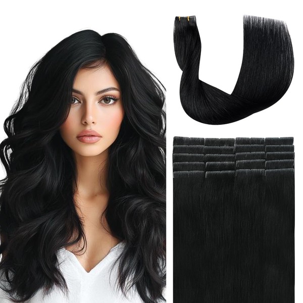 SURNEL Injected Tape in Hair Extensions 16 Inch Natural Real
