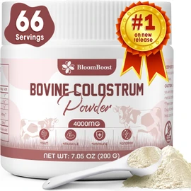 Bovine Colostrum Supplement, 4000mg per Serving, 200 Grams, 45% IgG, Gut Health, Brain & Immune Health,Muscle Recovery & Wellness, Grass-Fed Colostrum Powder, Non-GMO, All-Natural