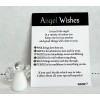 Ganz TINY Glass "ANGEL WISHES" Figurine "WHITE for Friendship"" +Card