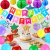 Rainbow Birthday Decorations Set, Party Balloons with Happy Birthday Banner