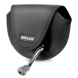 SANLIKE Reel Cover, Neoprene Reel Cover, Spinning Reel, Reel Protective Cover, Reel Protective Cover, Black, 4 Sizes Available, S/M/L/XL, black, L Size: Fits 5,000 to 6,000 reels