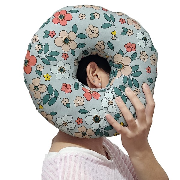 Zuobloe Piercing Pillow for Side Sleepers, Ear Pillows with Ear Hole for Ear Pain, cnh, O-Shaped Side Sleeping Ear Guard Pillow