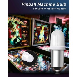 Keiurot GE44 Bulb 47 755 756 1893 1895 1847 Bulb BA9S DC AC 6.3V 6V Bayonet Led Bulb Nonpolarity for Pinball Led Bulbs Pinball Machine Light Bulb Lamp Blue Pack of 15