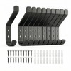 Kysren Black Coat Hooks Wall Mounted - Decorative Aluminum Hooks