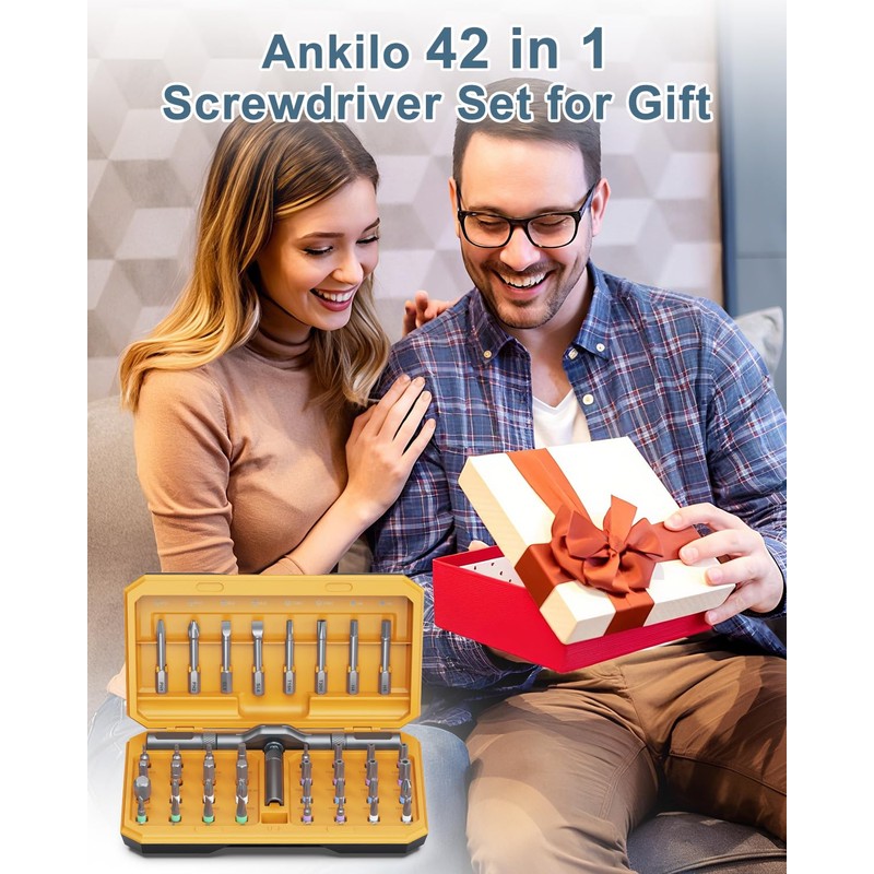 Upgraded 42 in 1 Magnetic Screwdriver Set, Ankilo DIY Ratchet